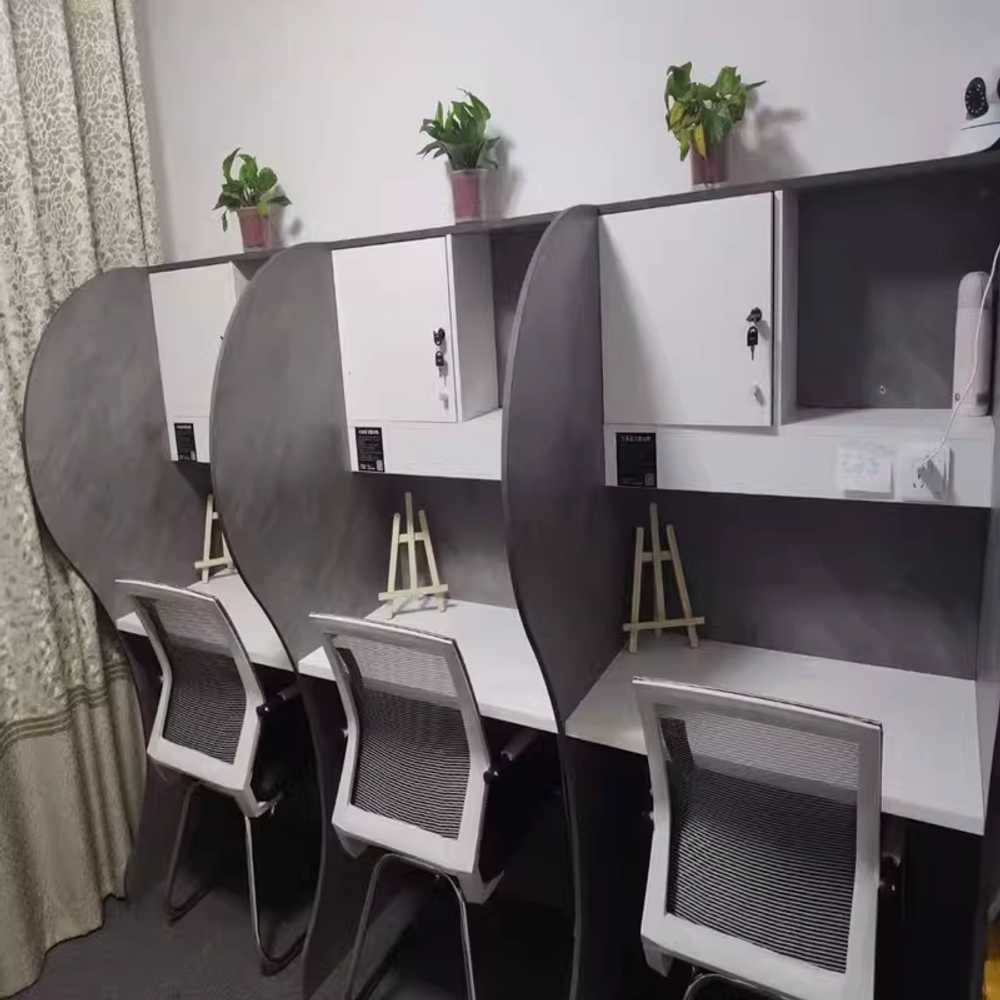 도서관 책상 집중력책상 칸막이 독서실 1인스터디룸 풀우드톤 단인용 책상 이미지 7