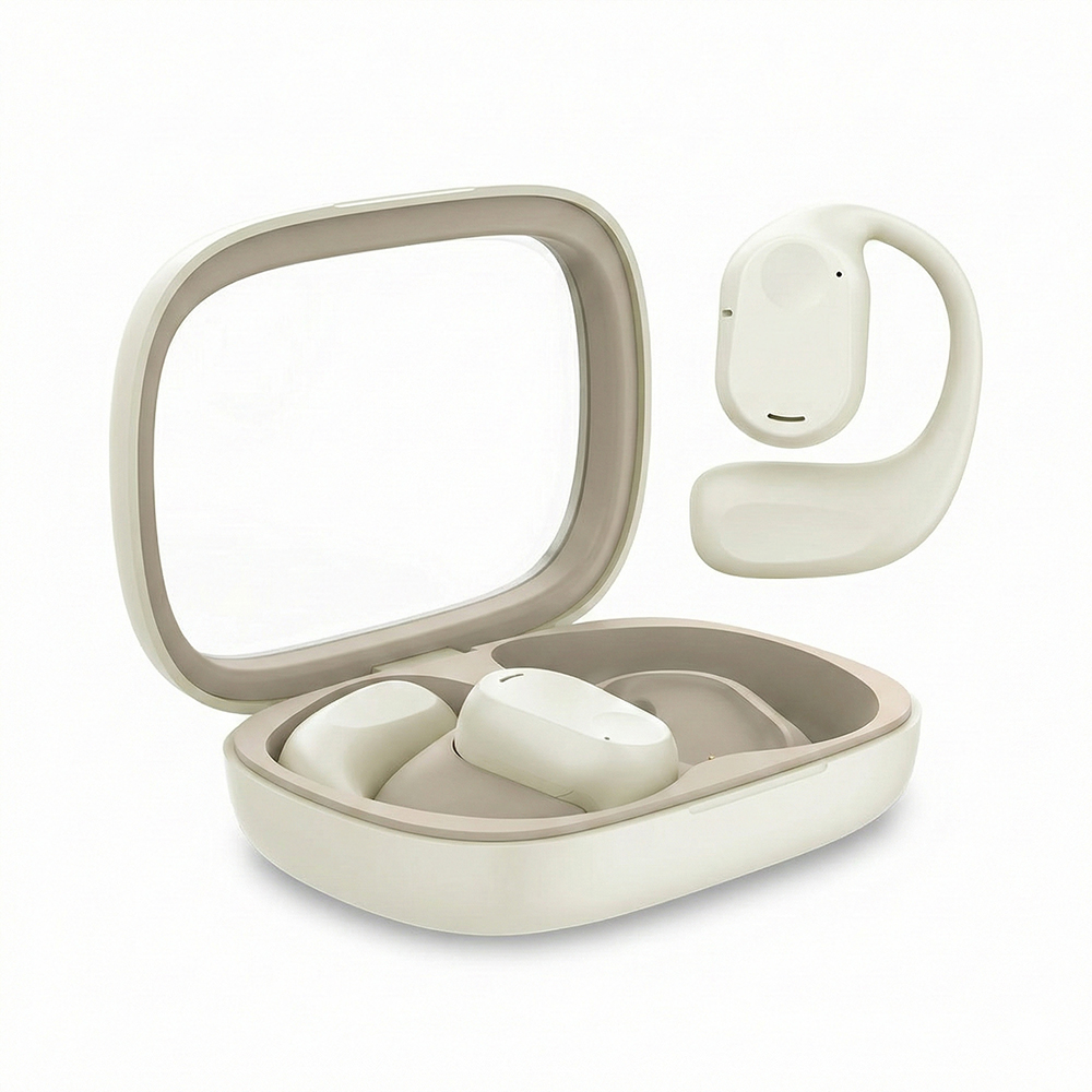 나비 블루투스이어폰 오픈형 귀걸이 무선 NV2-OWE1 아이보리 제품 이미지
