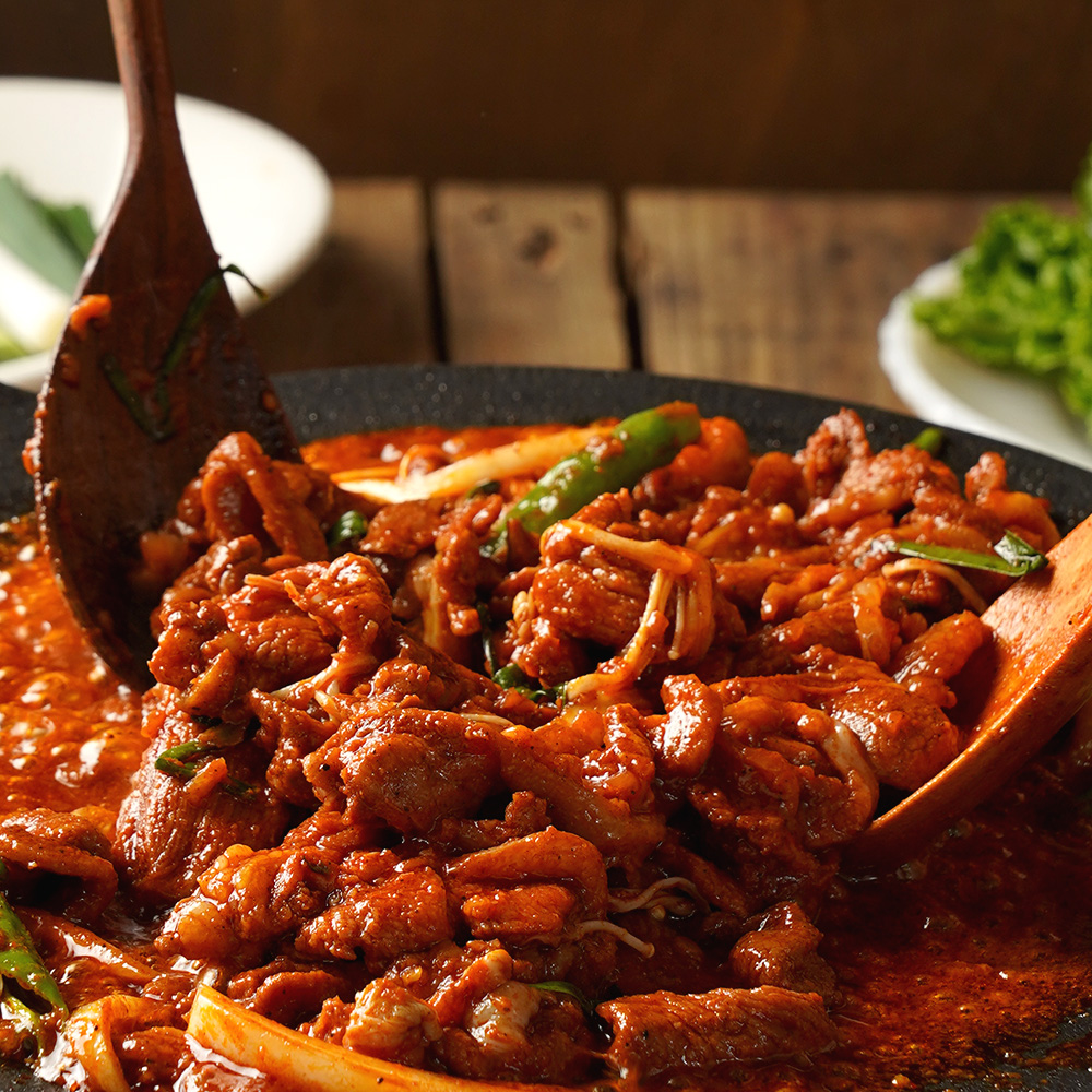 무항생제 유황 양념 오리불고기 오리주물럭 밀키트 로스구이 400g, 1개 이미지 2
