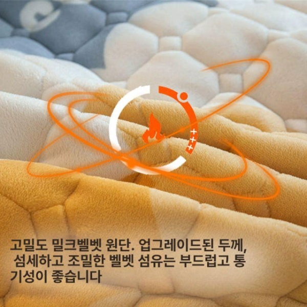 프리미엄 극세사 침대 매트 시트 라지킹 보온 미끄럼 따뜻한 지꿈성공모유급A급원단항균억제x 싱글 매트리스 90x200cm 보온 - 상세 이미지 4