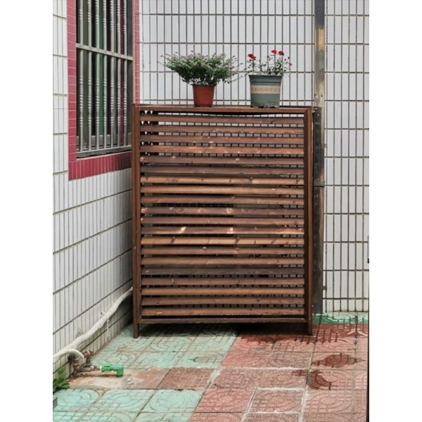 프리미엄 실외기 가림막 햇빛가리개 차양막 펜스 에어컨실외기 소형 84x너비 30x높이 75cm 에어컨 선반 - 상세 이미지 3