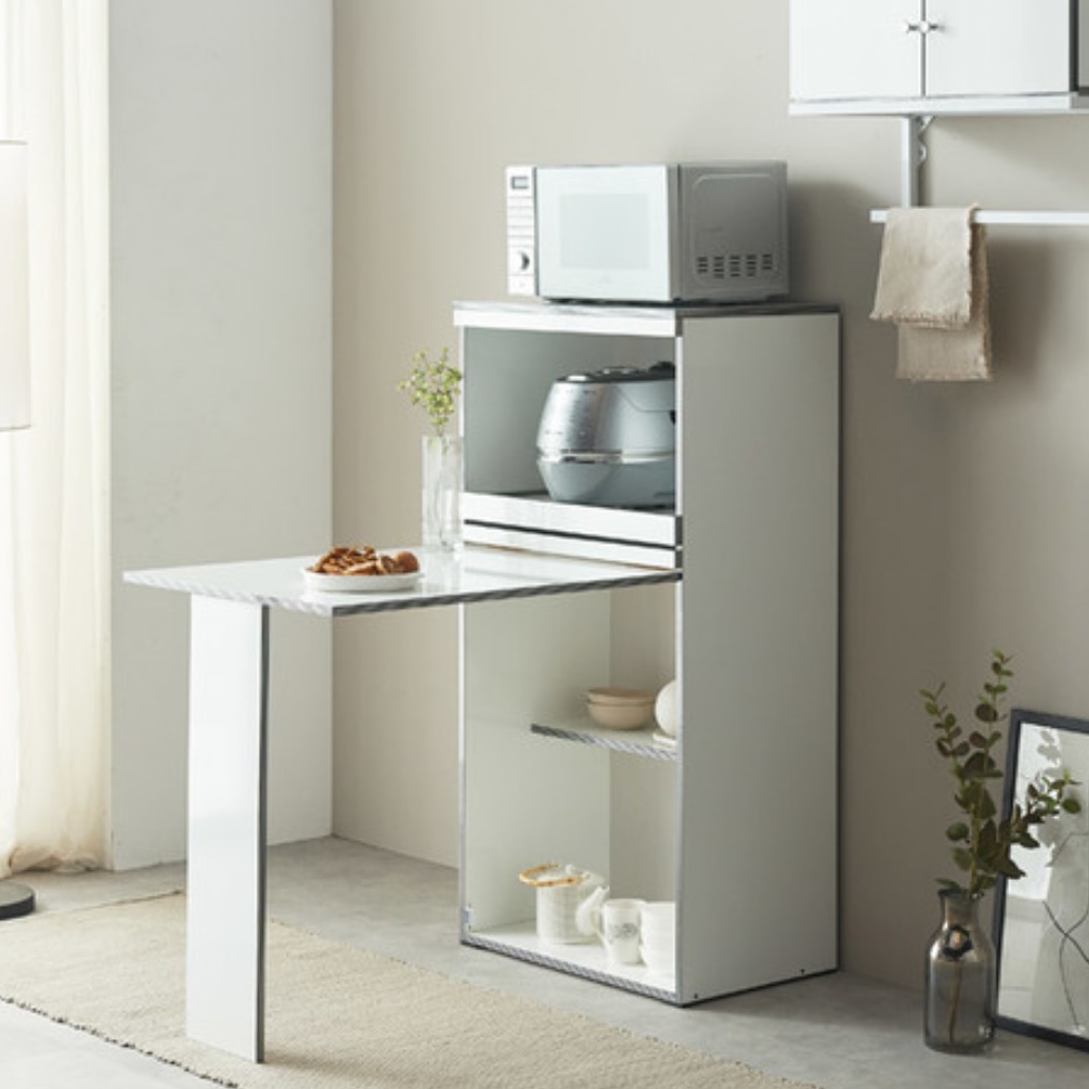 밥솥 선반 식탁 겸 렌지대 전자레인지장 식탁