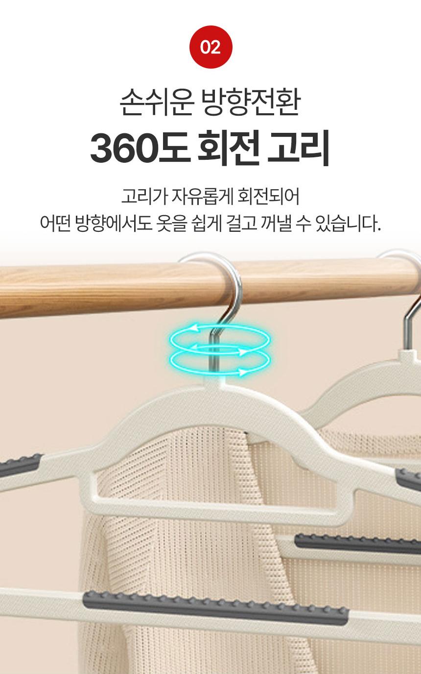 (30p) 논슬립 옷걸이 어깨뿔방지 니트 플라스틱 옷걸이 - 상세 이미지 3