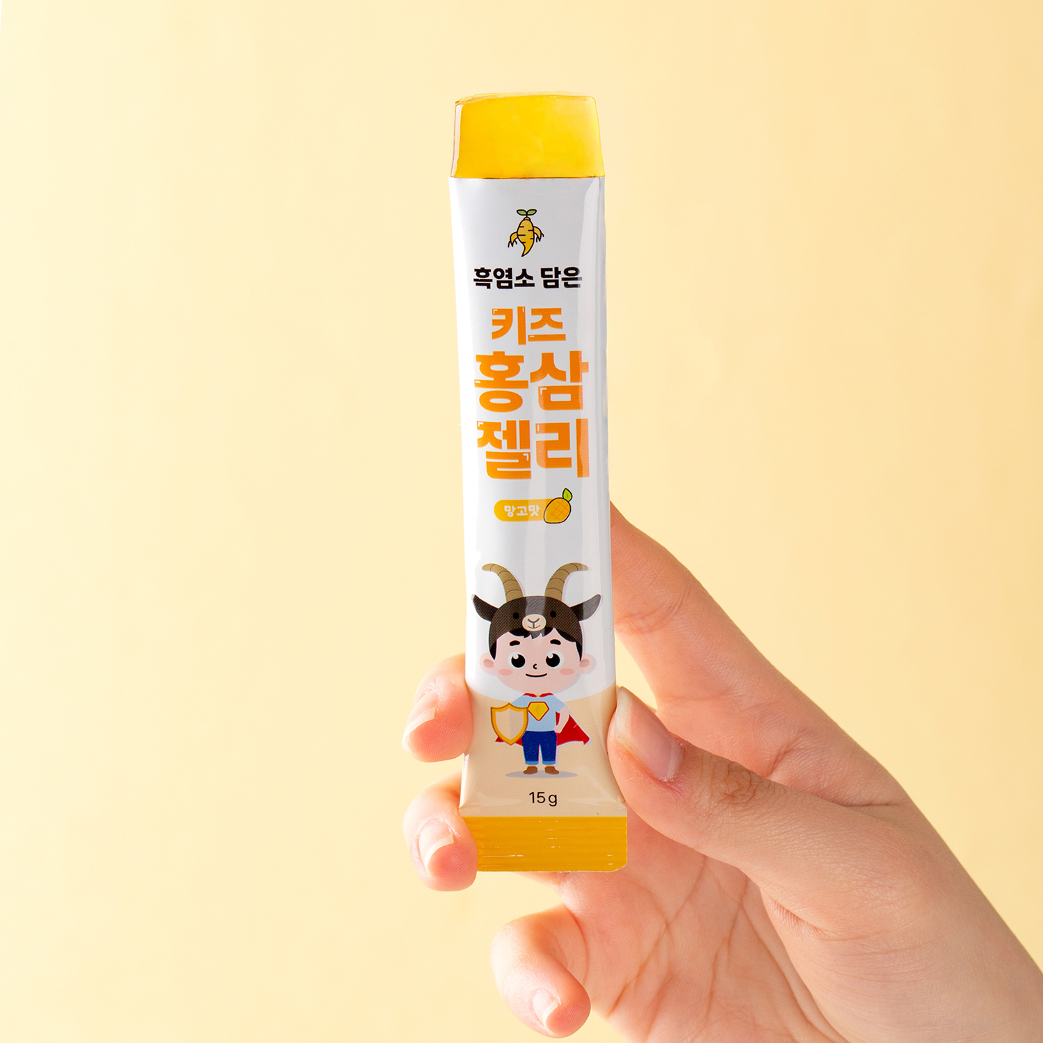 [신제품] 흑색건강 흑염소 담은 키즈 홍삼 젤리 스틱 칼슘 아연 15g x 15포 이미지 6