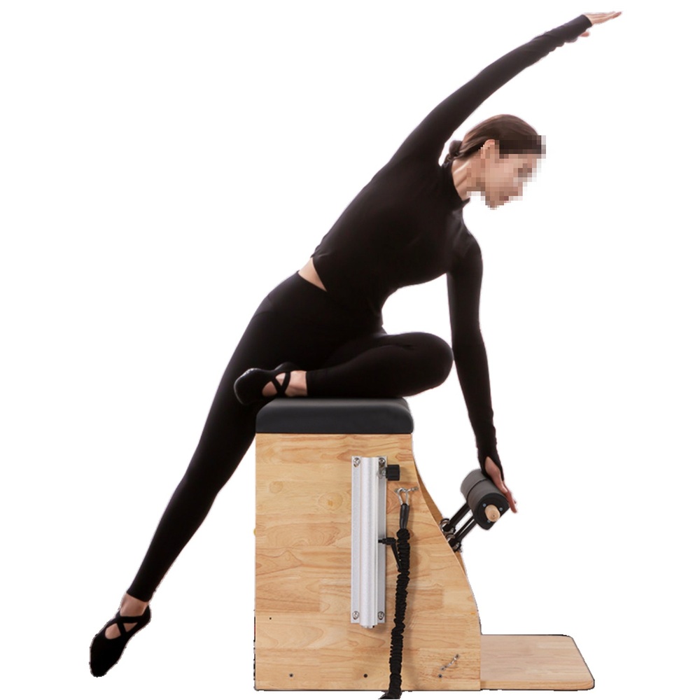 필라테스 리포머 원목 가정용 캐포머 운동 기구 전용 학원 전용 업소용 참나무 의자 (검정색) - 상품 이미지
