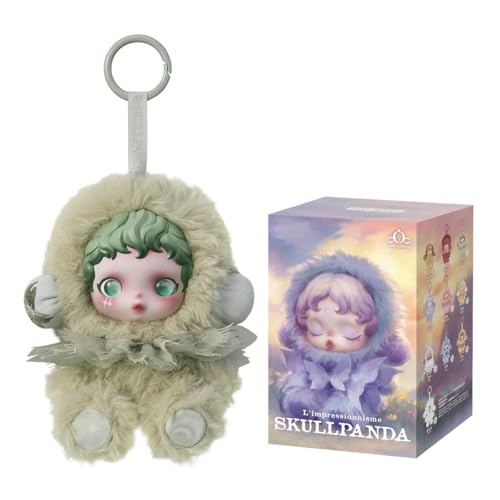 팝마트 SKULLPANDA 인상주의 시리즈 봉제인형 펜던트 1개입 가챠 블라인드박스