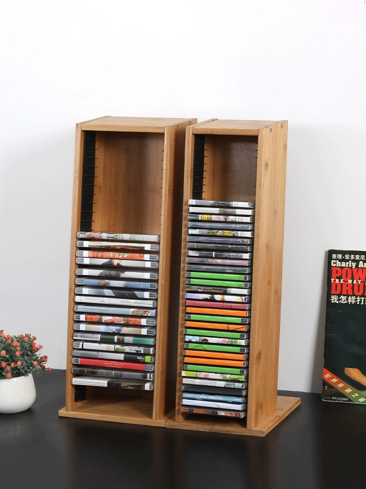플스 게임 CD수납장 시디랙 대용량 인테리어 스탠드 수납장 데스크탑 스틸 튜브 CD 랙 - 상품 이미지