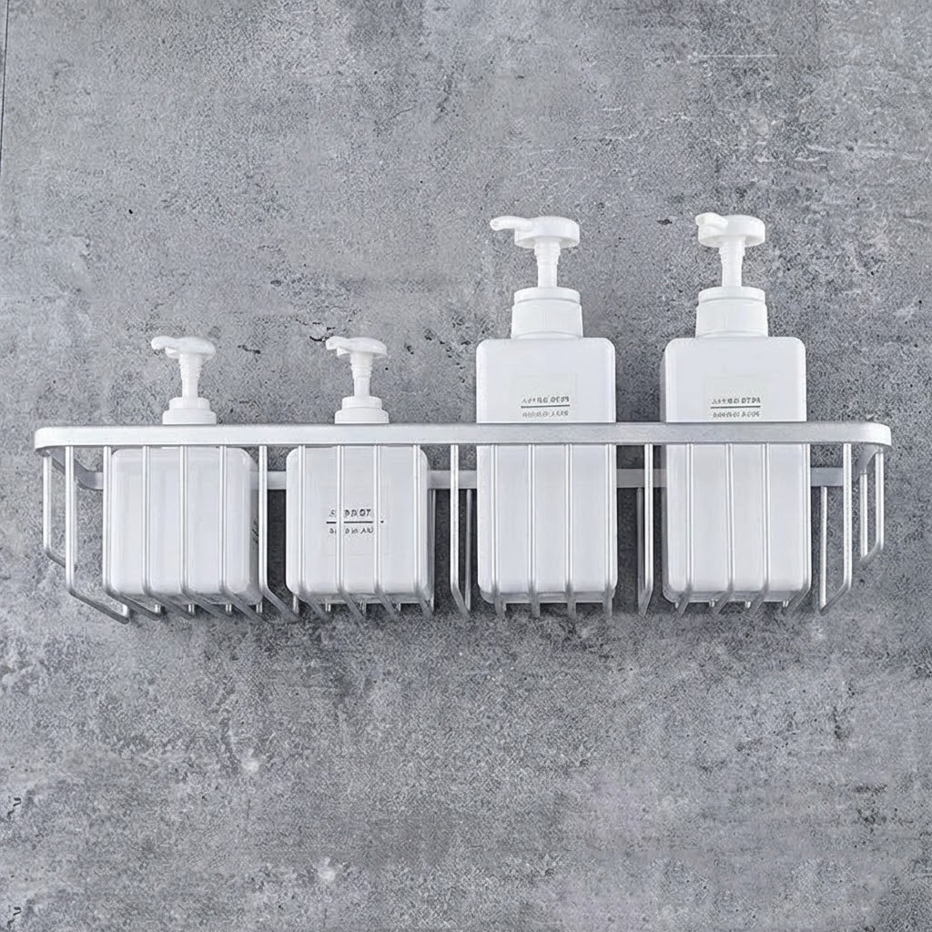 일상의결 304스텐 무타공 욕실 선반 화장실 수납 거치대 48cm - 상품 이미지