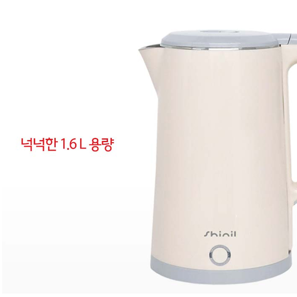 신일 LED 순간가열 무선 전기 포트 주전자 1.6L 커피포트 내부스테인레스 - 상세 이미지 3