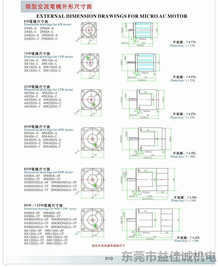 대만 고정 속도 감속 모터 기어 3IK15GN-C 15W