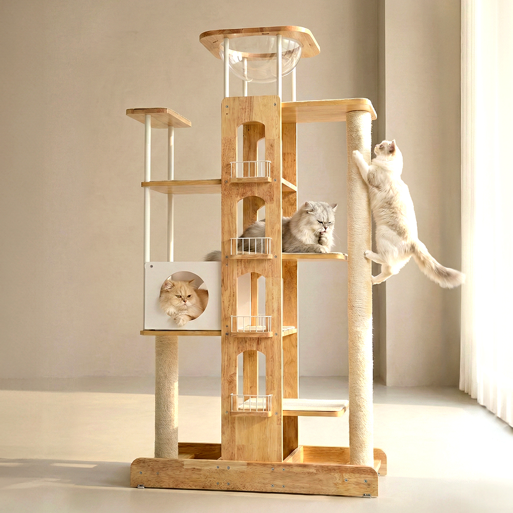 펫코본 보스턴6단 캣타워 원목 스틸프레임 고양이 캣폴 제품 이미지