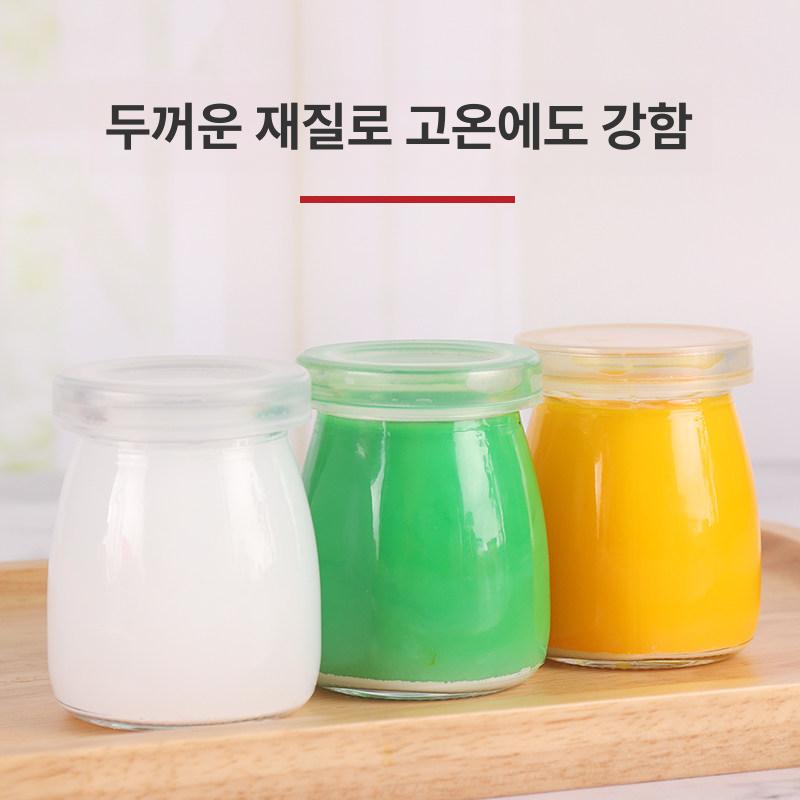 내열 푸딩용기 유리 그릭 용기 푸딩 요거트 수제 일회용 100개 잼병 개입 공병 - 상세 이미지 3