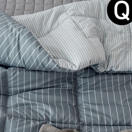 RI협력사 RNA 어반라인 차렵이불 퀸 그레이 마이크로화이바차렵이불