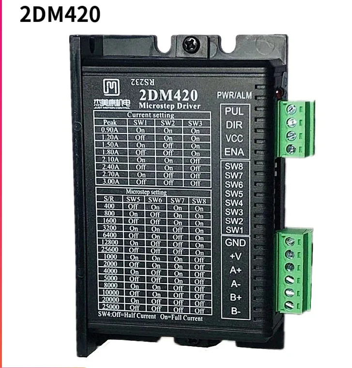 2DM420 35/42 2 상 스텝퍼 모터 드라이버 전압 24V  36V 전류 2A 세대 2M420