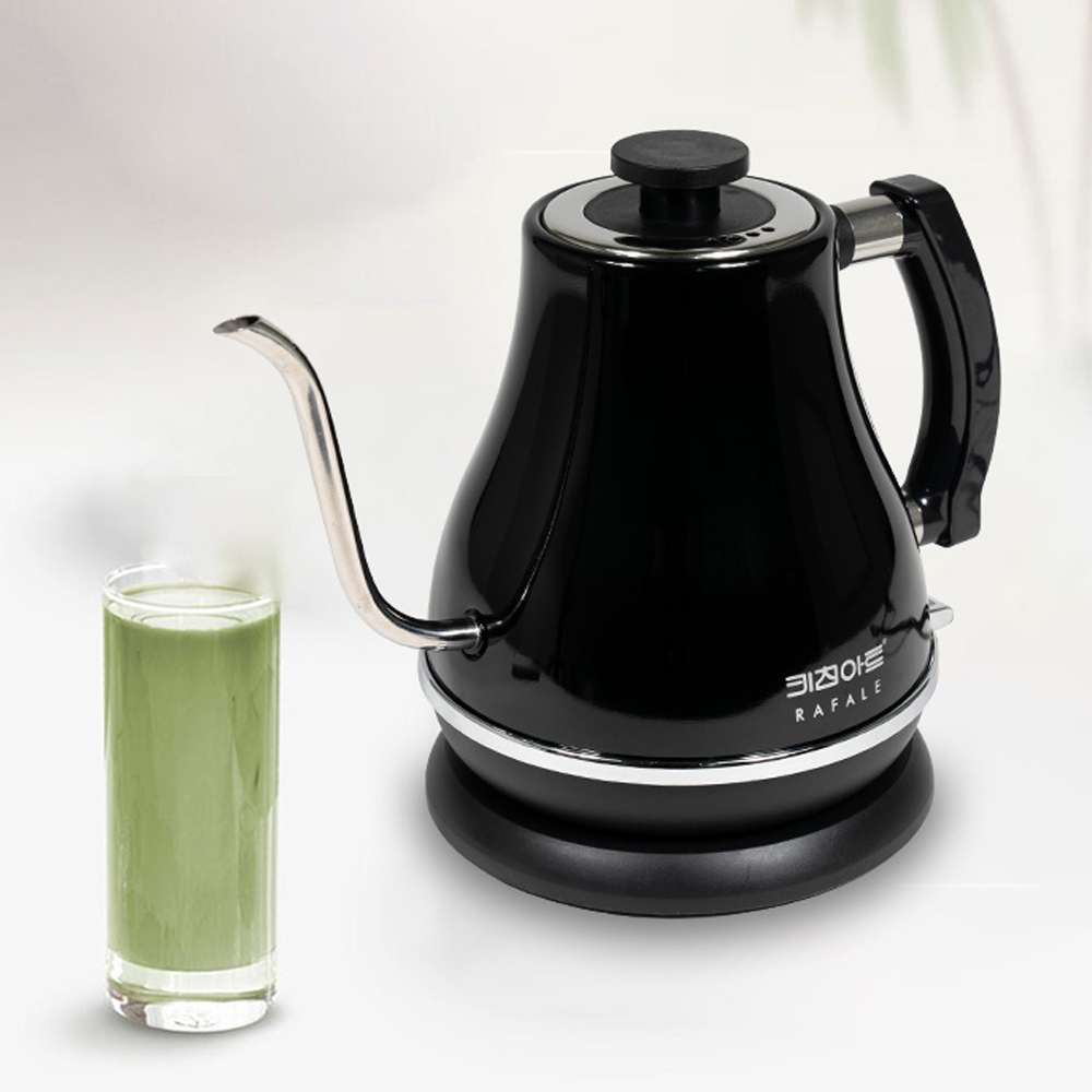 키친아트 레트로 핸드 드립 무선 전기 포트 1.2L 스테인레스 드립팟 커피포트 1500W - 상세 이미지 5