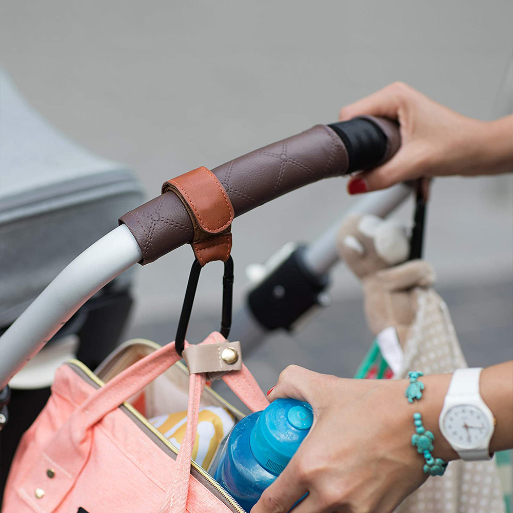 애니클리어 유모차 가방걸이 D형 고리 스토케고리 레더카라비너 2P