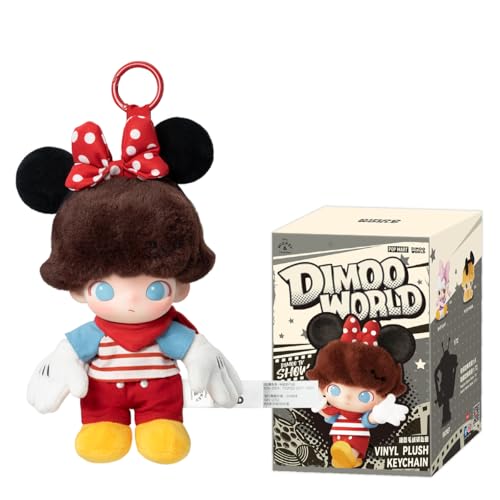 팝마트 DIMOO WORLD X DISNEY 시리즈 봉제인형 키링 1피스 가챠 블라인드박스