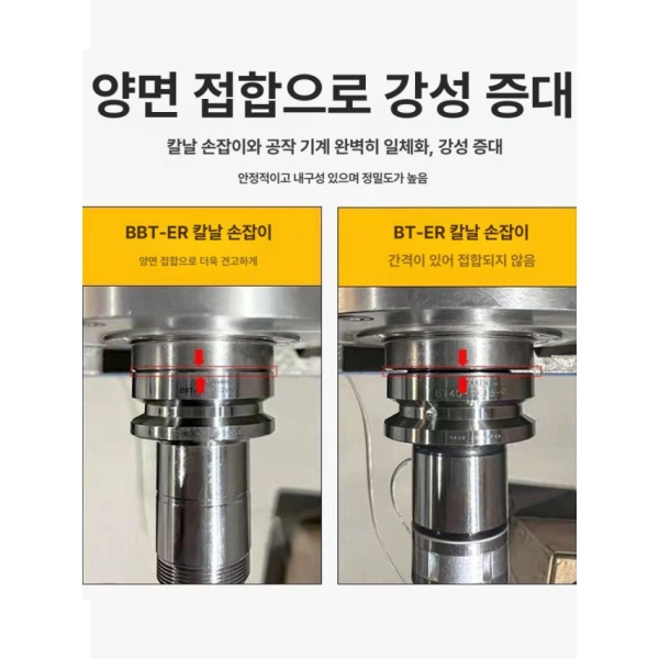 고성능 밀링척 CNC 밀링머신 강력척척척 콜렛 이코노미 특가 BBT30-ER25-70L 고정밀 - 상세 이미지 2