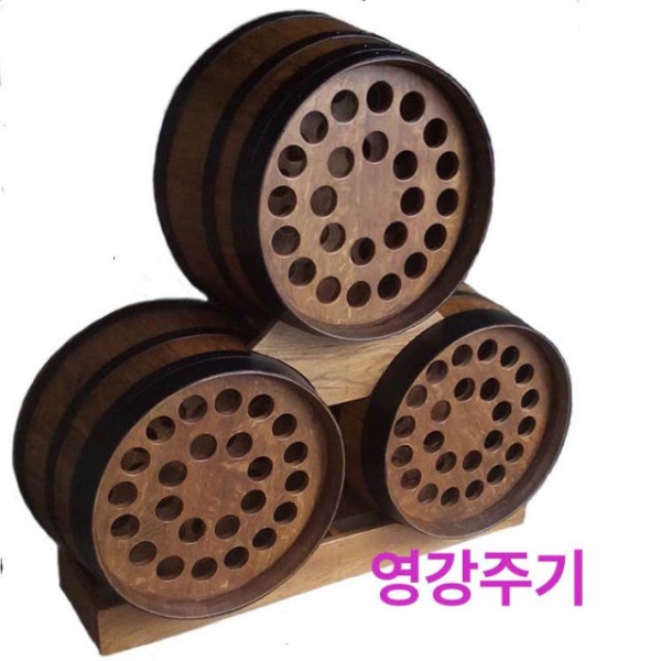 프리미엄 원목 와인렉 벽걸이 와인거치대 와인잔걸이 와인보관 스타일1 스타일12 지름 55cm - 상세 이미지 2