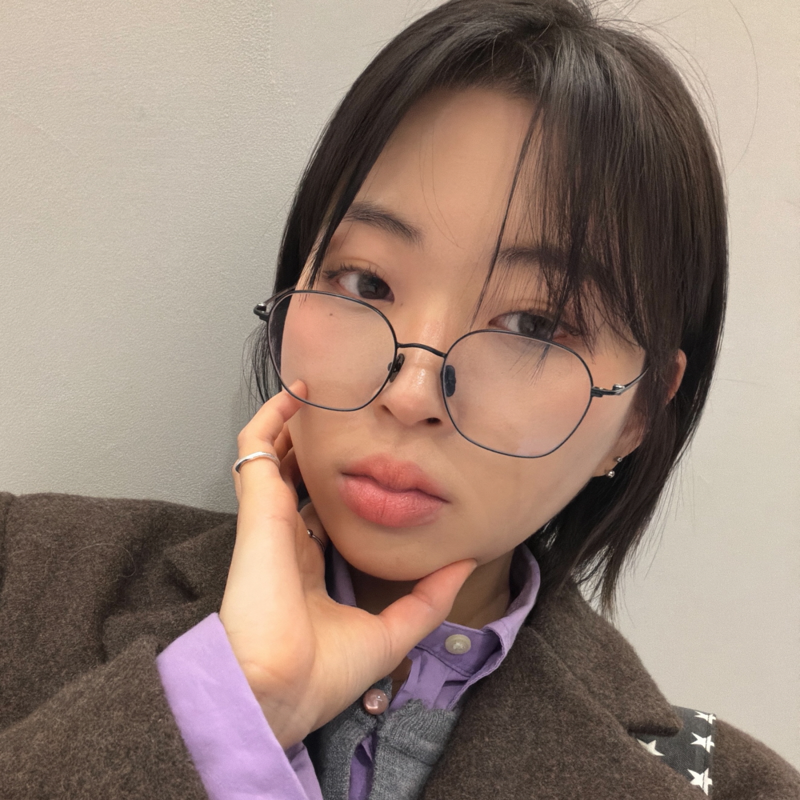 사각 티타늄 안경테 남자 여자 데일리 블루라이트 차단 안경 프레임픽 08040 - 상세 이미지 3