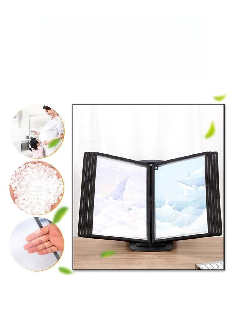 a4 디스플레이 랙 사무실 스탠드 문서 팜플렛 테이블 투명 홀더 데스크탑 메모홀더 꽂이 - 상세 이미지 2