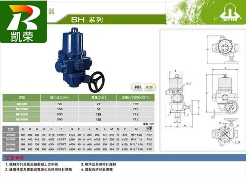 대만 SUNYEH 전동 액추에이터 OM-1 OM-A BM-2 OM-3 OM-4 OM-5 OM-6 OM-9