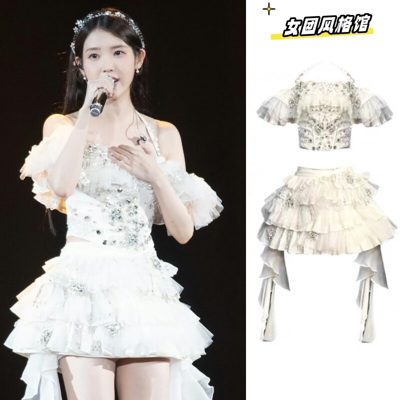 K팝 걸그룹 아이유 스타일 여성 콘서트 무대의상 메인 댄서 퍼포먼스 의상 - 상세 이미지 2