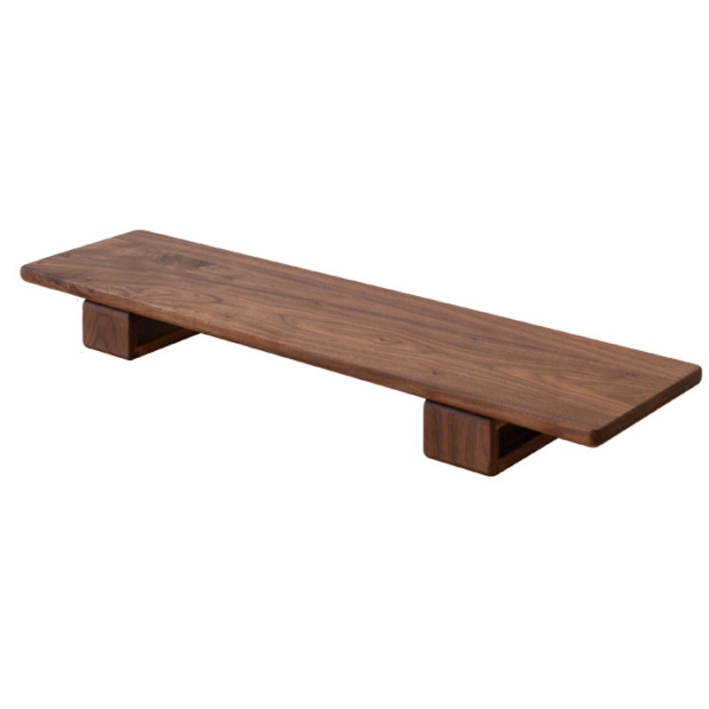 원목 북미산 월넛 모니터 받침대 데스크 테리어 전용 모니터스탠드 60cm FAS 흑호두 폭 15cm - 상세 이미지 2