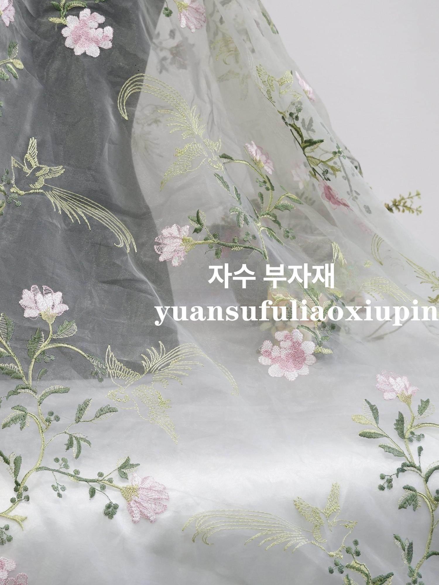 레이스 원피스 입체 장식 패션 컬러 드레스 DIY 리폼 화이트 - 상세 이미지 2