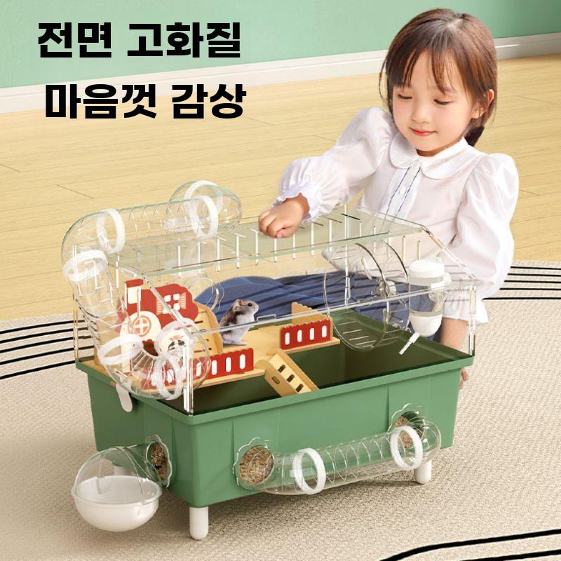햄스터 터널 케이지 고슴도치 사육함 투명 둥지 놀이터 기본-그레이 - 상세 이미지 5