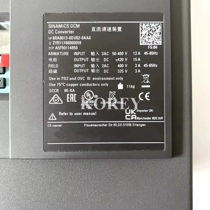 DC 컨버터 6RA8025-6DV62-0AA0 6RA8013-6DV62-0AA0