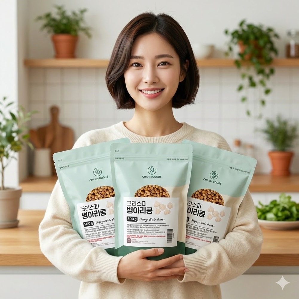 크리스피 병아리콩 볶은병아리콩 500g 3개 - 상품 이미지