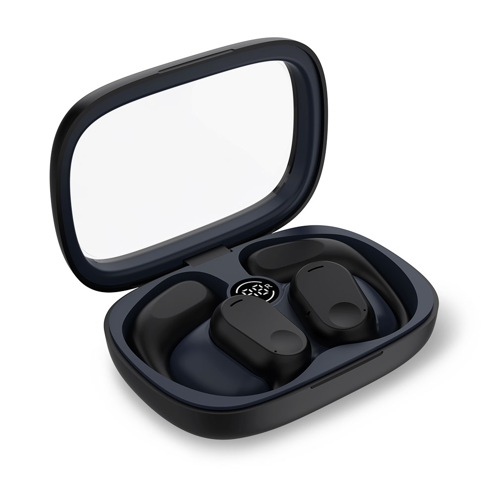 나비 블루투스이어폰 오픈형 귀걸이 무선 NV2-OWE1 블랙 이미지 3