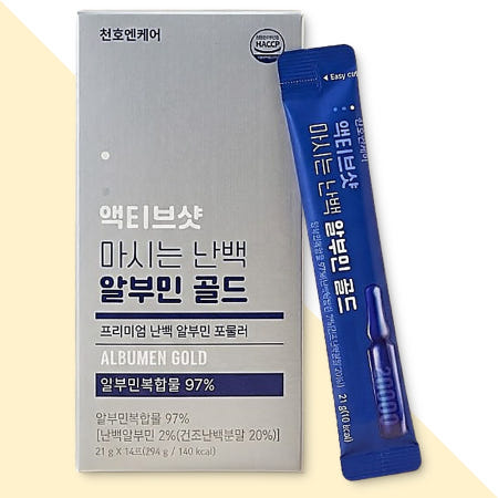 액티브샷 고함량 마시는 알부민 스틱 골드 아르기닌 난백알부민 14포