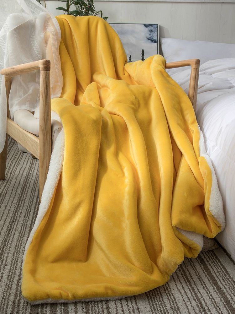 고급 극세사 양털 무릎 담요 겨울 이불 블랭킷 소파 차박 캠핑 연카멜 80 x 140cm - 상세 이미지 3