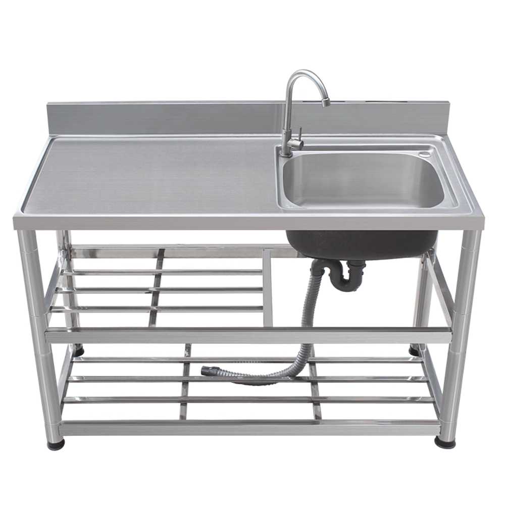 스텐 싱크대 주방 세정대 간이 카페 조리대형 농막 80cm 기본형 - 상세 이미지 2