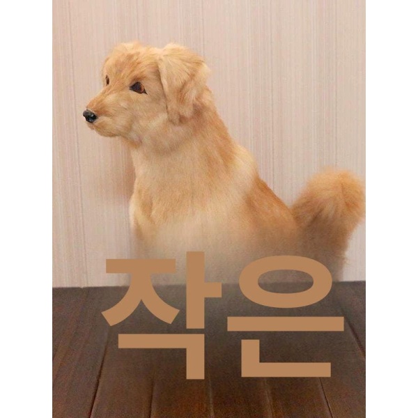 감성 강아지 토끼 인테리어 장식품 미니어쳐 소품 현관 모형 셰퍼드 연한색 46x43cm - 상세 이미지 3