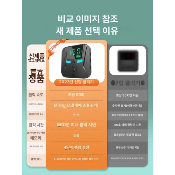 최신 스마트 자동 화면 클릭기 충전식 키보드 마우스 모니터 청소기 2024 신형-1헤드 USB 1헤드 전원사용가능 프리사이즈 - 상세 이미지 3