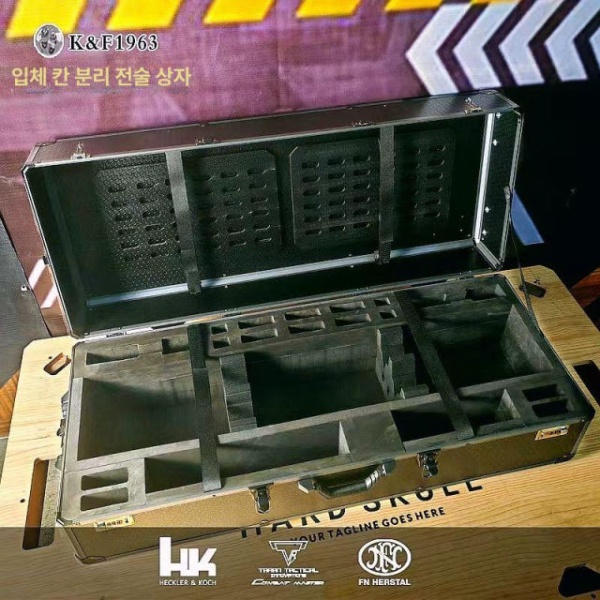 프리미엄 건캐리어 라이플 총보관함 로고 핸드건 저격 소총 총가방 100x36X30 2개긴 2개짧은 - 상세 이미지 2