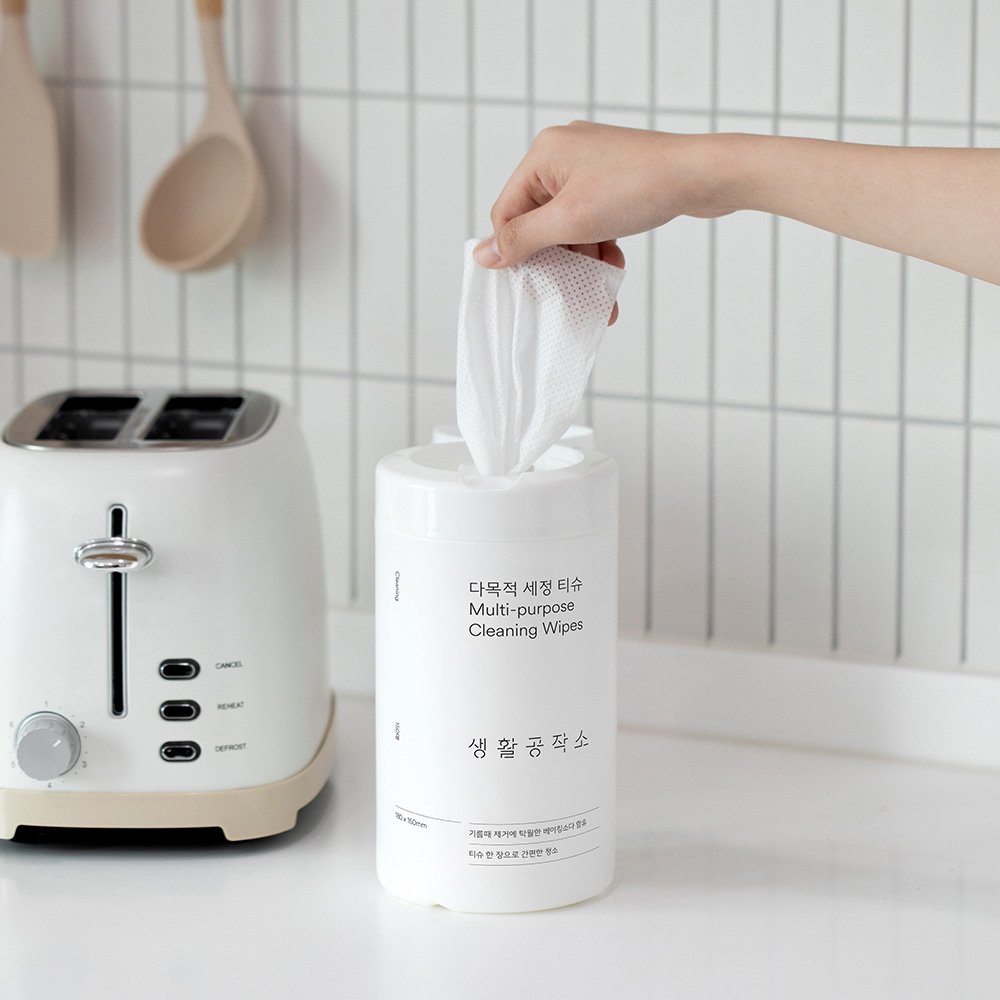 생활공작소 다목적 세정티슈 청소 주방 소독티슈 제품 이미지