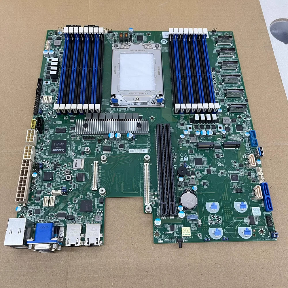 S8036 S8036GM호환2NE 서버 마더보드 지지대 EPYC 7002 7003 시리즈 CPU 240W16XDIMM DDR4 128GX16 3200 6XPCI-E4.0