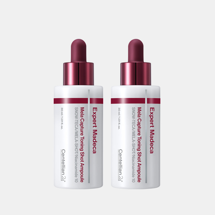 동국제약 센텔리안24 마데카 멜라캡처 토닝샷 앰플 30ml 2개 + 2주분(1ml 14개) / 기미 잡티 멜라닌 피부 미백에 도움, 나이아신아마이드 멜라토닝 멜라캡쳐 사진 2