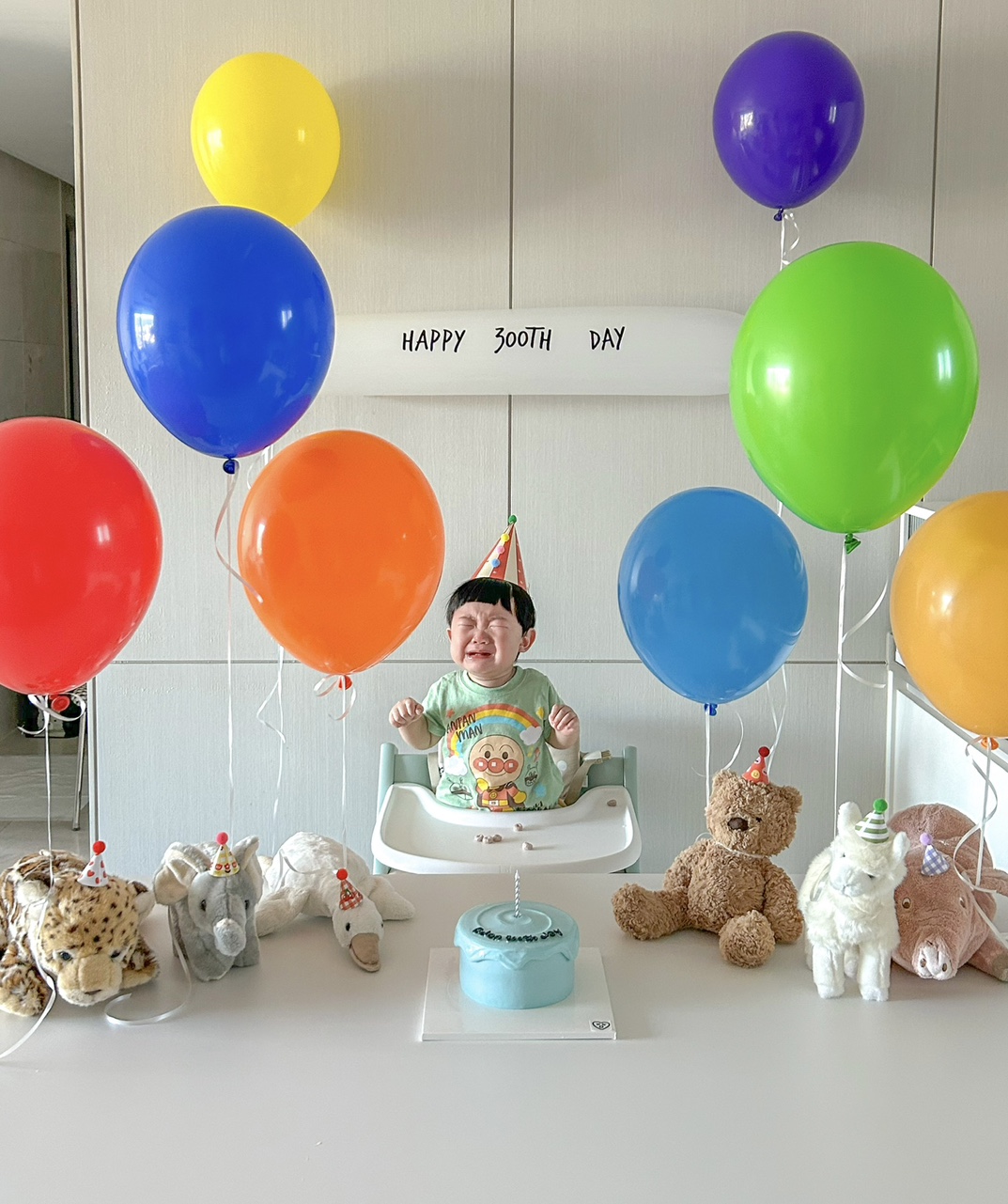 두돌 생일 아기 화동 놀아주기 풍선 DIY 일회용 헬륨가스 10개용 블랙화이트 이미지 2