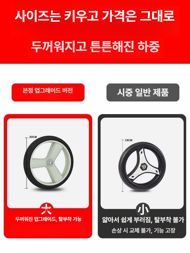 장바구니 캐리어 시장 손수레 이동식 쇼핑 접이식 폴딩 장바구니캐리어 구루마 - 상세 이미지 2