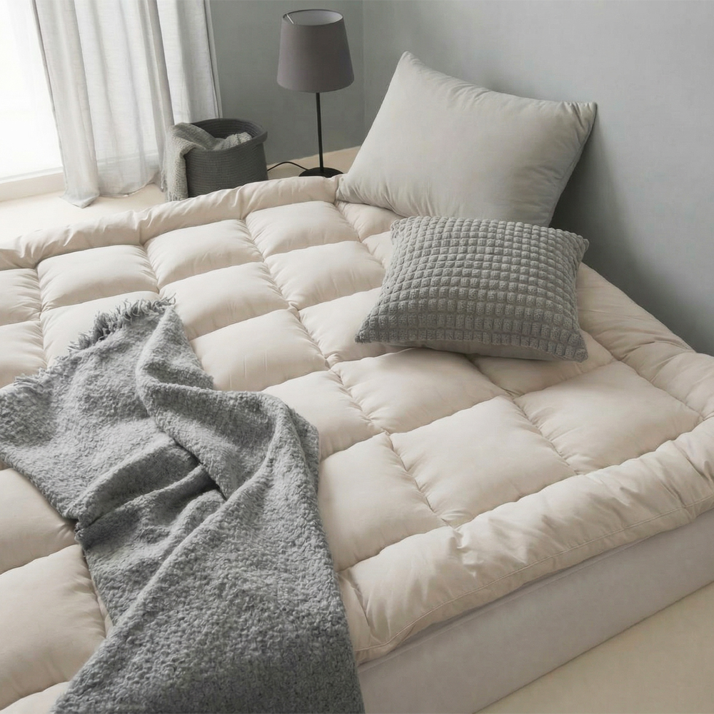 두꺼운 요 매트 바닥 손님용 1인용 까는 이불 팬션매트 5cm 슈퍼싱글 110cm