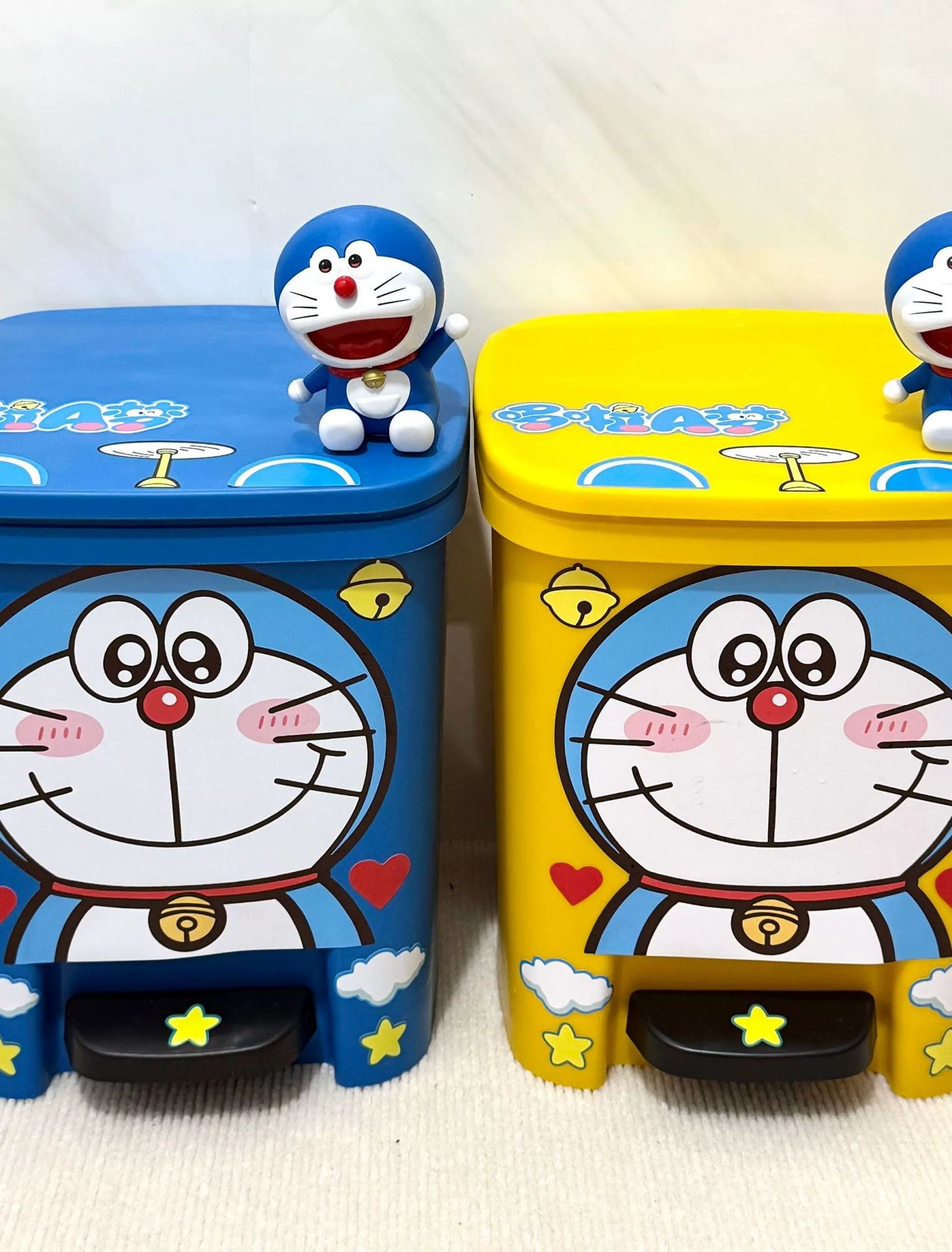 도라에몽 쓰레기통 휴지통 홈 방 침실 사무실 거실 대용량 페달 타입 3D 입체 물음표 1개 - 상세 이미지 2