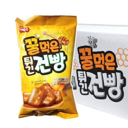 꿀먹은 튀긴건빵 코스모스 110gx10입 박스 건빵 간식 스낵 과자
