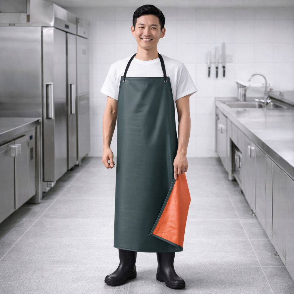 주방방수앞치마 롱앞치마 고기집 목걸이형 끈 청소 세자 - 상품 이미지