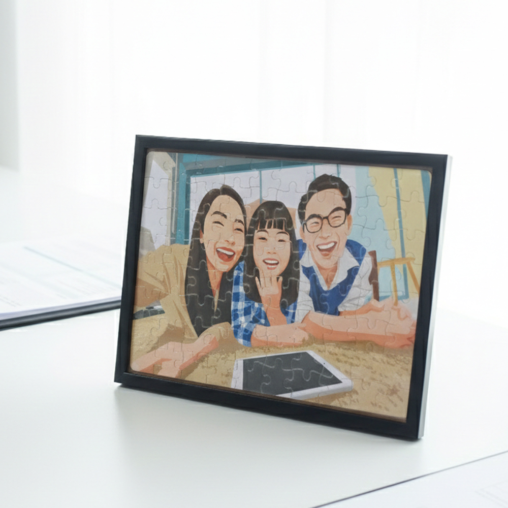 커플 사진퍼즐 주문제작 액자 포함 기념일 선물 직소퍼즐 맞춤제작 400x293mm, 혼합 - 상세 이미지 5