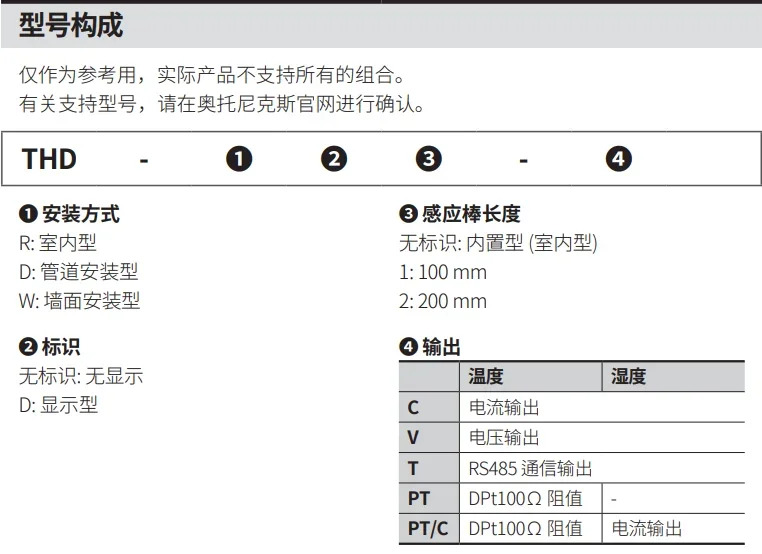 THD-WD1-DD1-C-T 오리지널 온도 습도 센서 THD-DD2-C